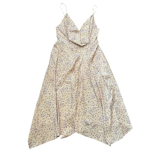 ACLER Women’s Vales Pink Floral Ditsy Blossum Handkerchief Hem Midi Dress Sz 10 - Picture 12 of 13